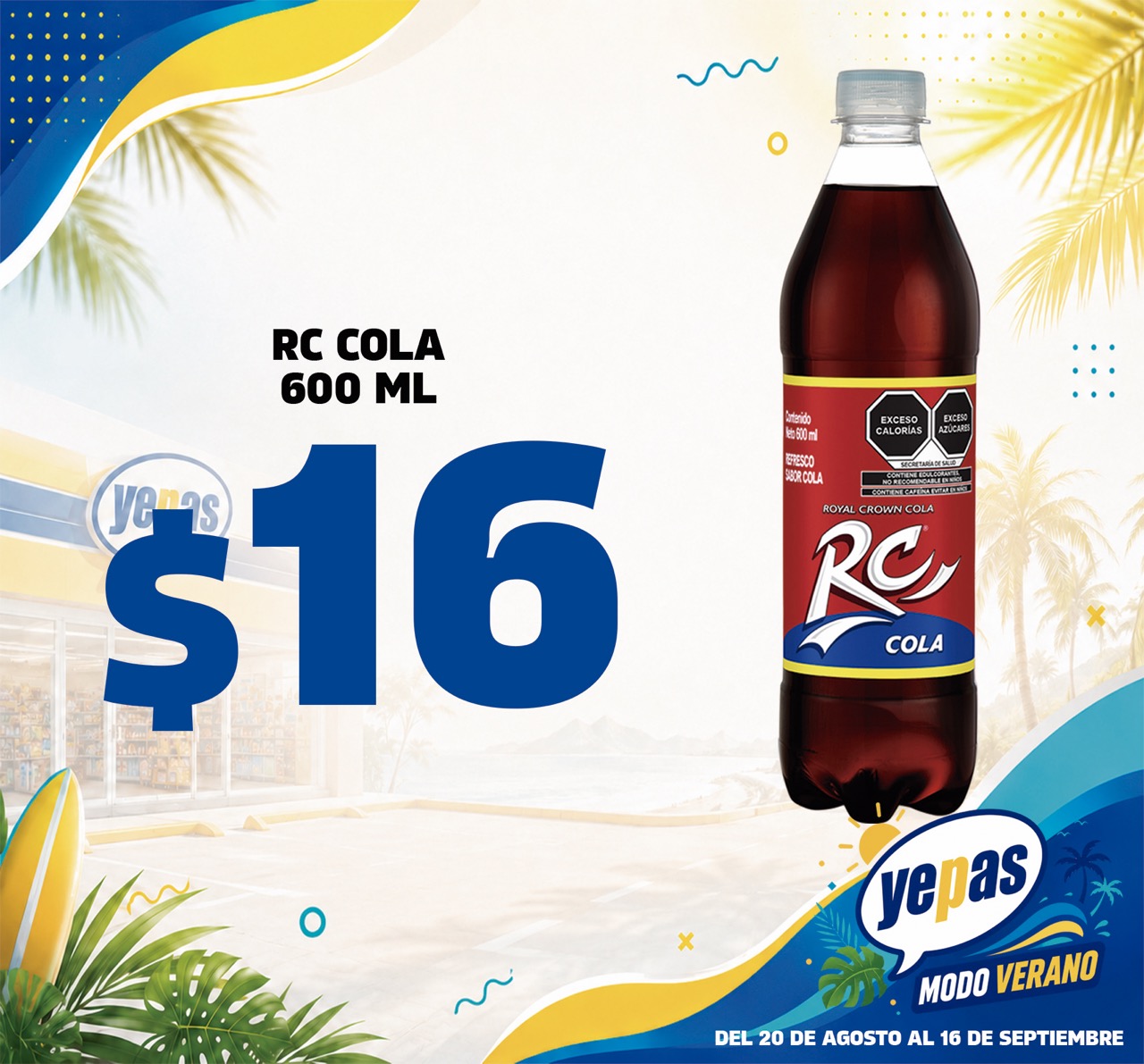RC COLA 600ML de tamaño grande