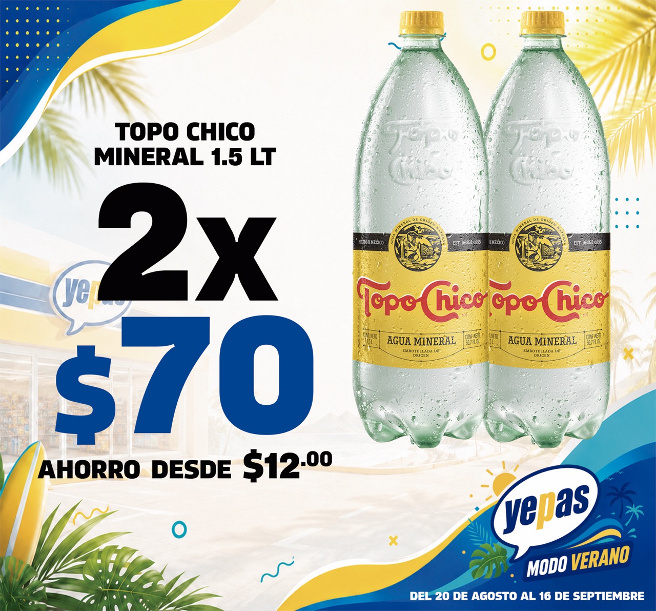 TOPO CHICO 1.5LT de tamaño grande